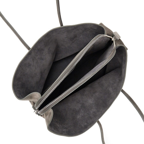 THE ATTICO Suede leather medium 'La Passeggiata' bag