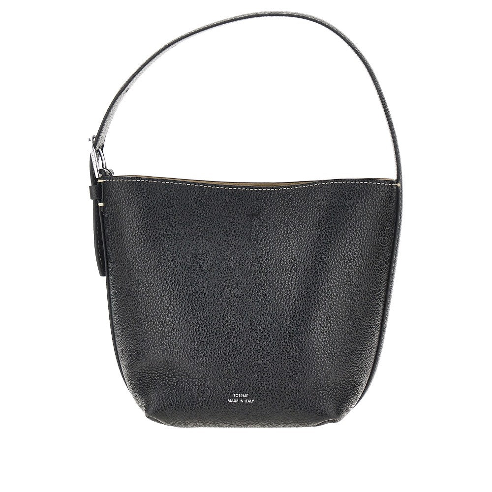 TOTEME Grained leather small Belted tote bag