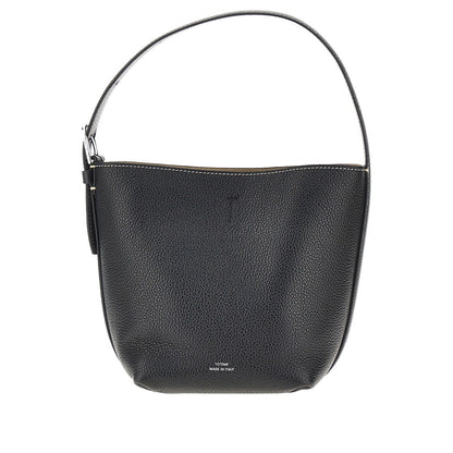 TOTEME Grained leather small Belted tote bag