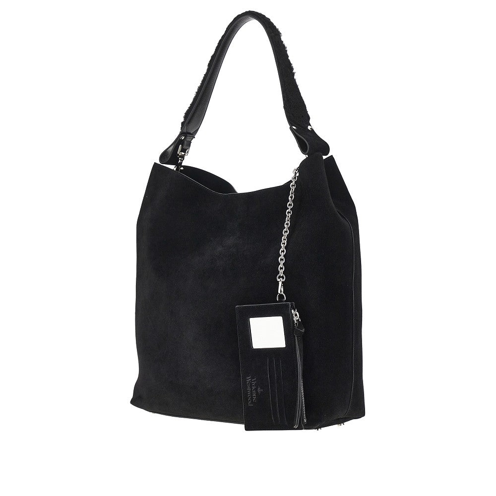 Vivienne Westwood Suede leather large 'Lottie' shoulder bag