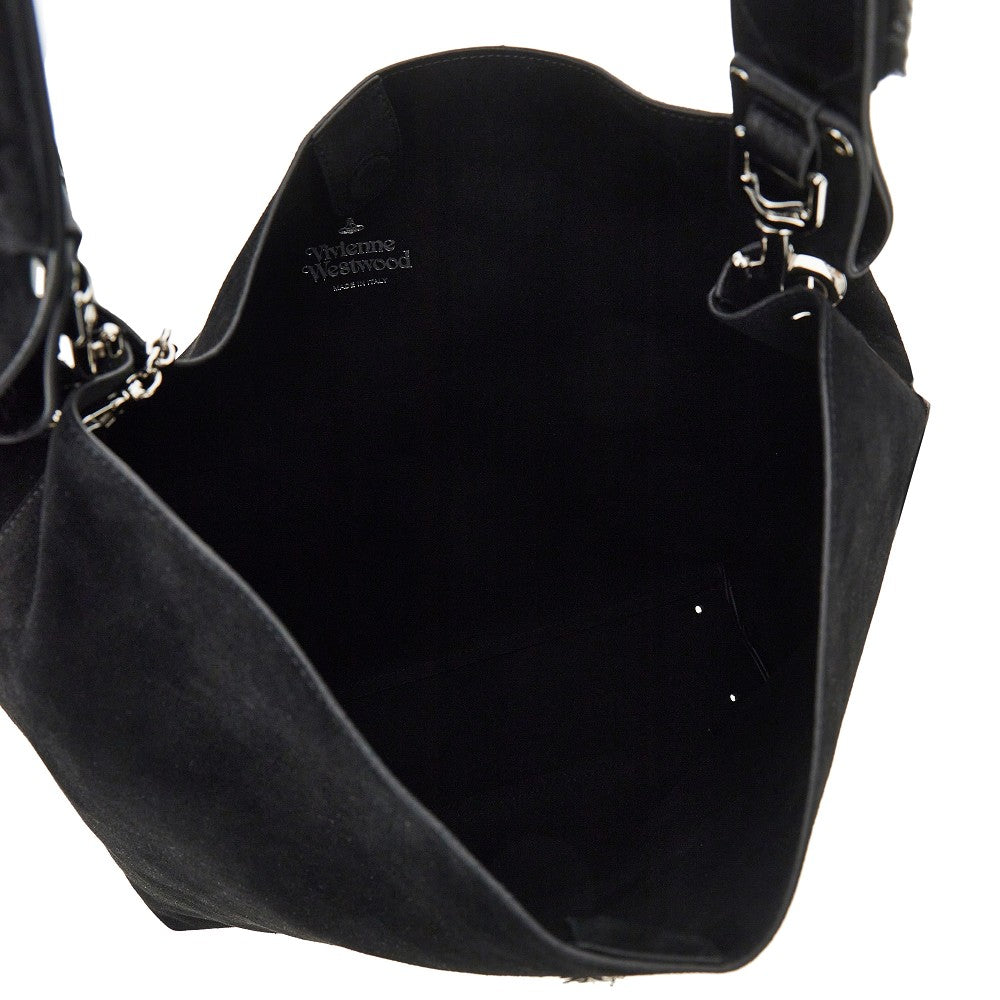 Vivienne Westwood Suede leather large 'Lottie' shoulder bag