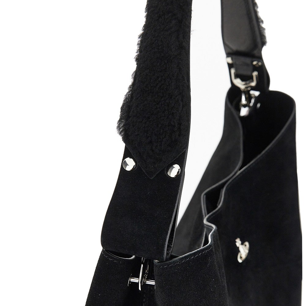 Vivienne Westwood Suede leather large 'Lottie' shoulder bag