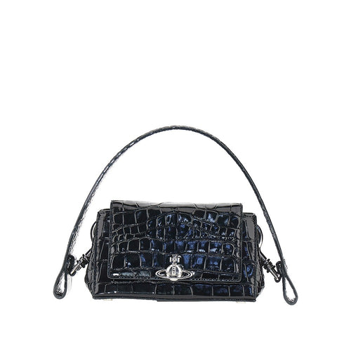 Vivienne Westwood Croco-embossed leather small 'Hazel' bag