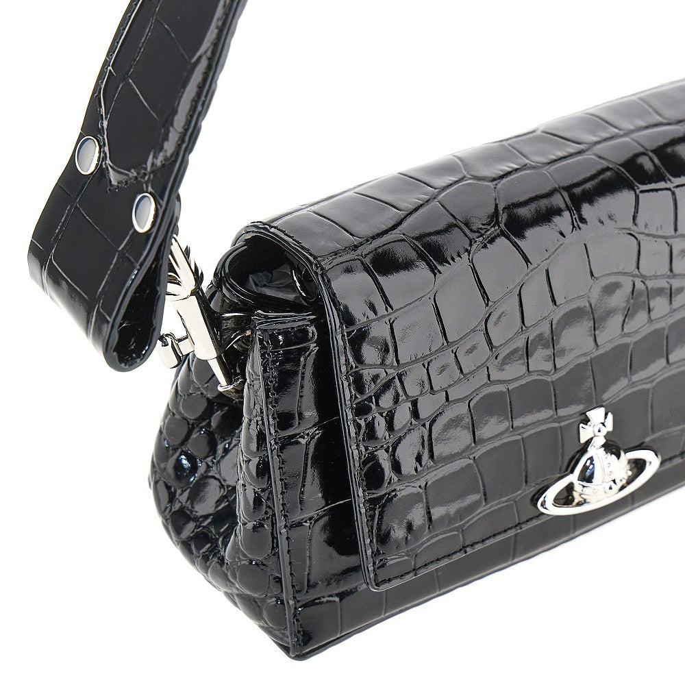 Vivienne Westwood Croco-embossed leather small 'Hazel' bag