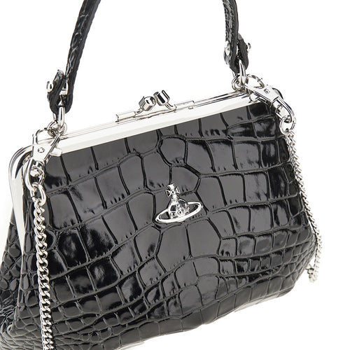 Vivienne Westwood Croco-print leather 'Granny Frame' mini bag