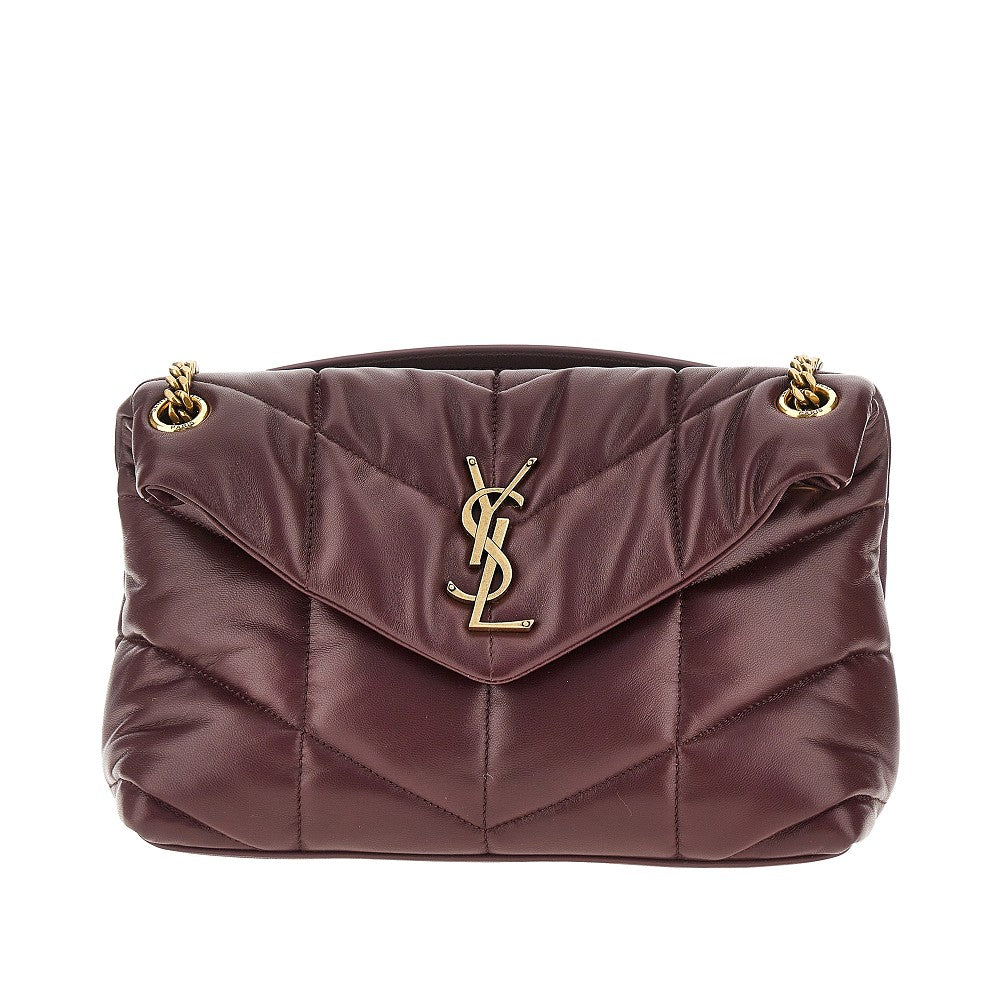 SAINT LAURENT Leather small 'Loulou Puffer' bag