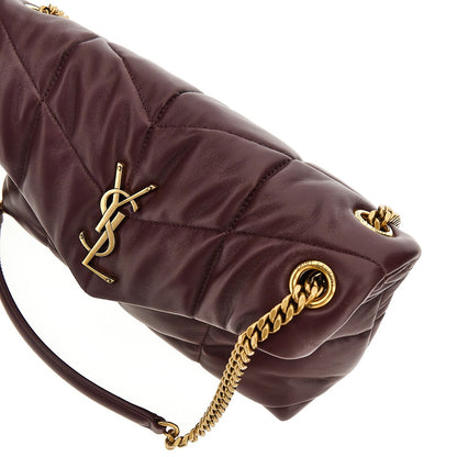 SAINT LAURENT Leather small 'Loulou Puffer' bag