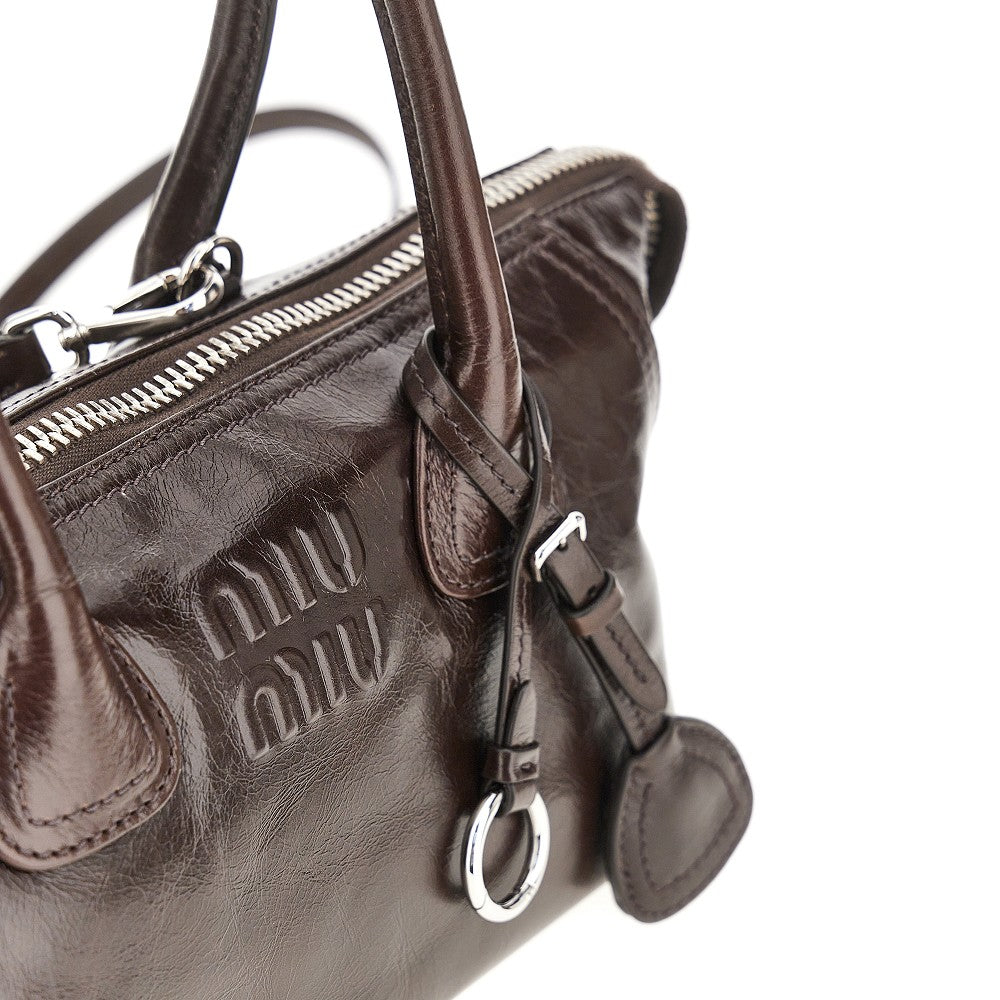 MIU MIU Embossed logo leather bag