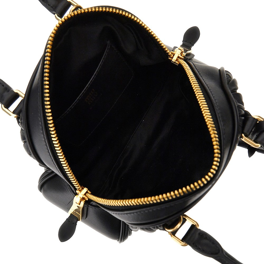 MIU MIU Matelassé nappa leather 'Arcadie' bowling bag