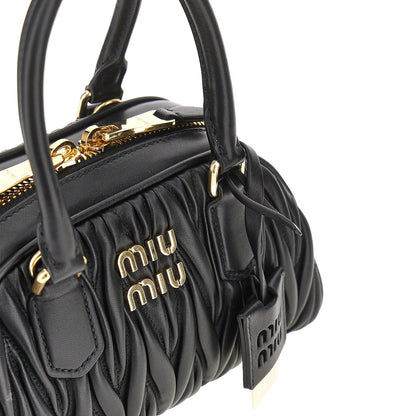MIU MIU Matelassé nappa leather 'Arcadie' bowling bag