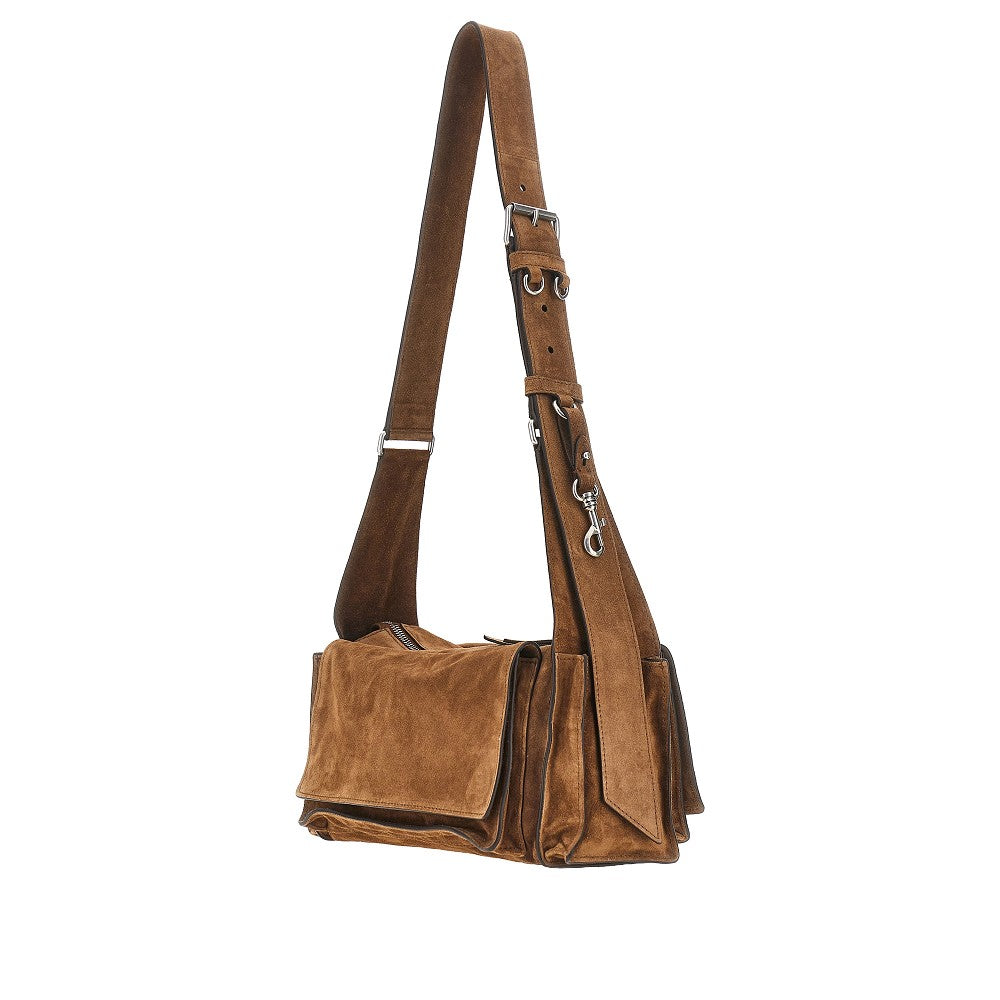 MIU MIU Suede leather Utilitaire bag