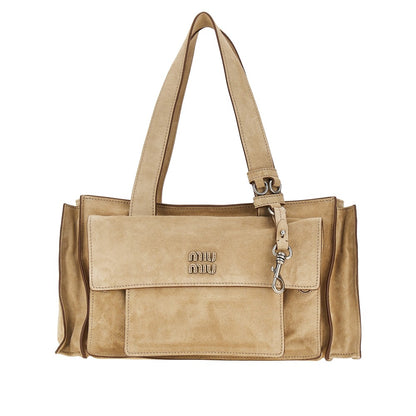 MIU MIU Utilitaire' suede leather bag