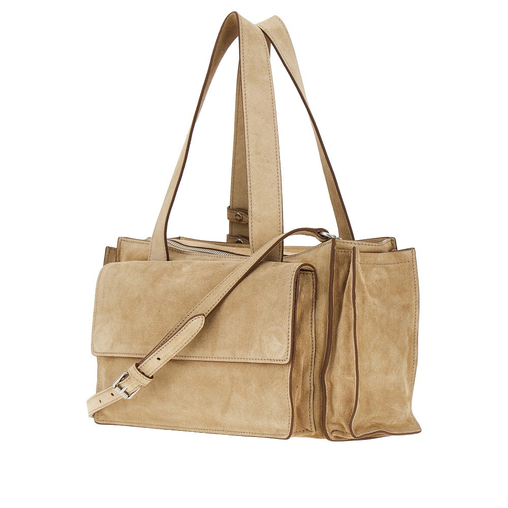 MIU MIU Utilitaire' suede leather bag