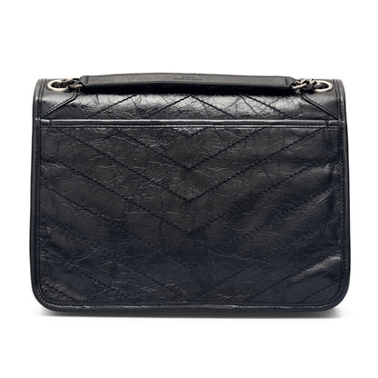 SAINT LAURENT Wrinkled leather medium Niki bag