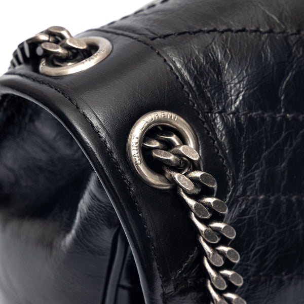 SAINT LAURENT Wrinkled leather medium Niki bag