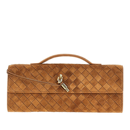 BOTTEGA VENETA Andiamo' suede leather clutch
