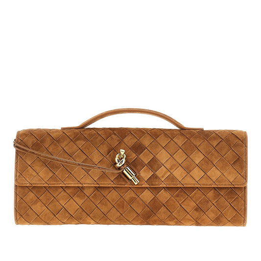 BOTTEGA VENETA Andiamo' suede leather clutch