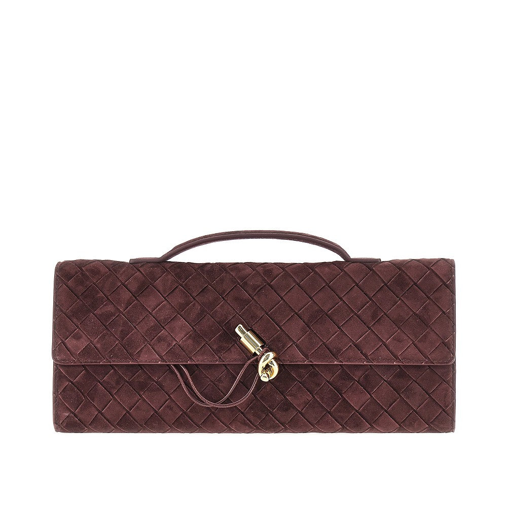 BOTTEGA VENETA 'Andiamo' suede leather clutch