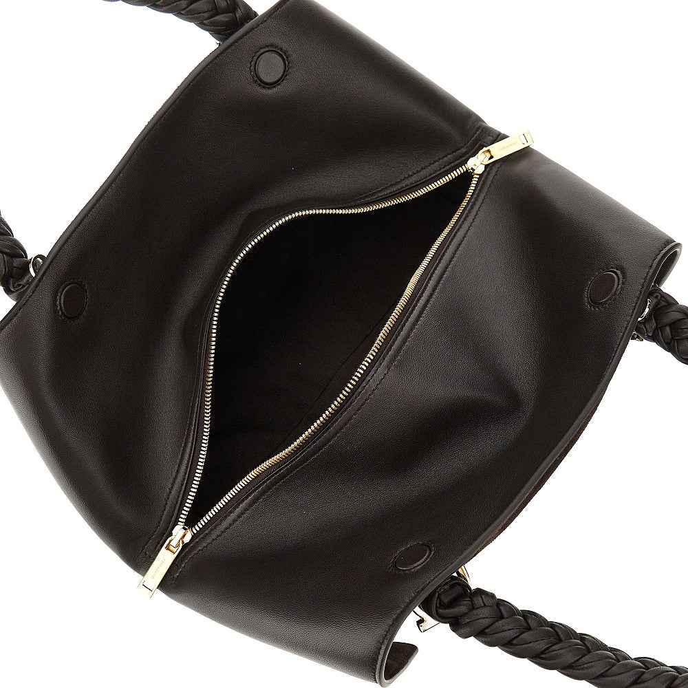 FERRAGAMO Leather hand bag with logo
