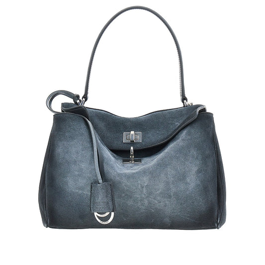 BALENCIAGA Waxed suede leather small 'Rodeo' bag