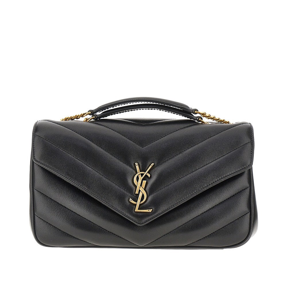 SAINT LAURENT Quilted nappa leather medium 'Loulou' bag