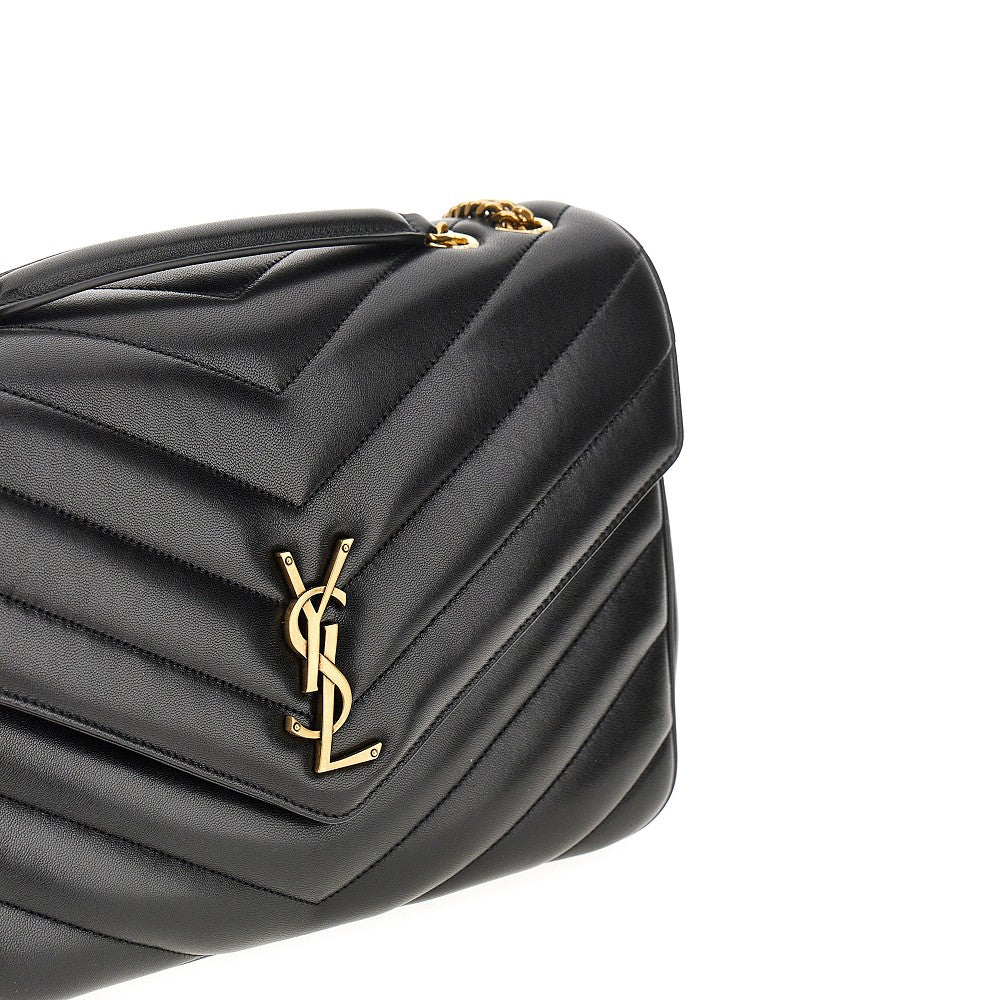 SAINT LAURENT Quilted nappa leather large 'Loulou' bag