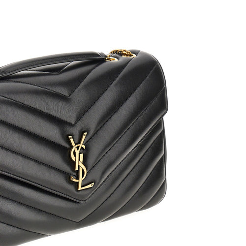 SAINT LAURENT Quilted nappa leather large 'Loulou' bag