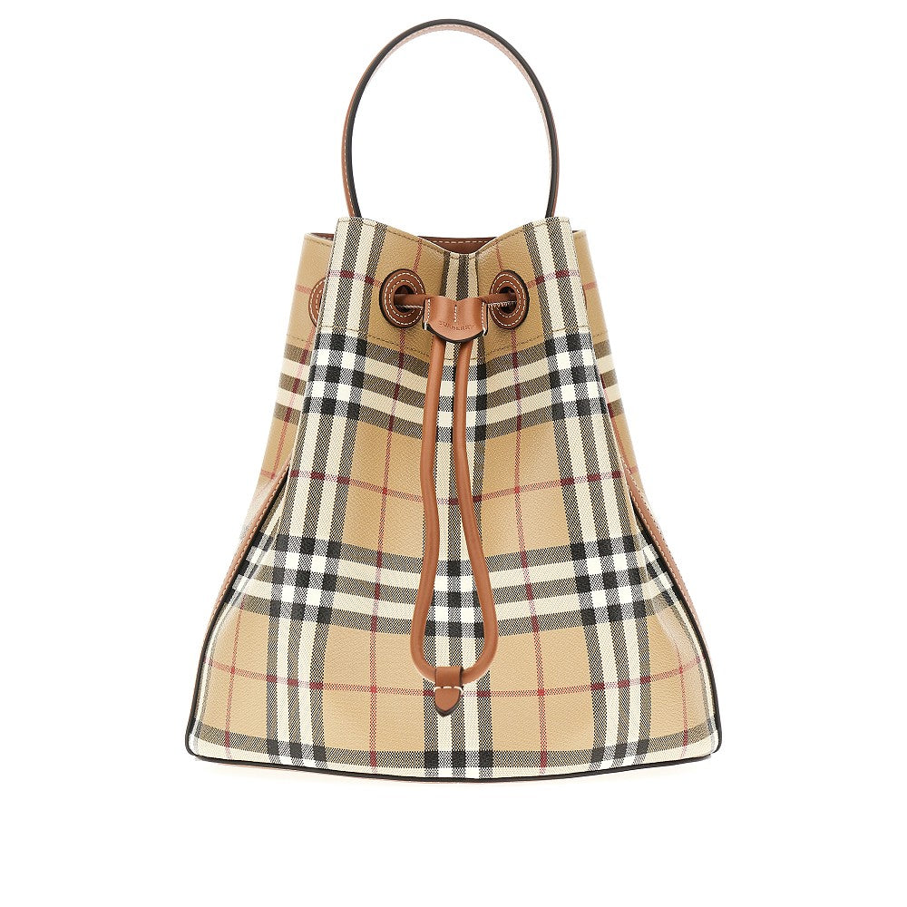 BURBERRY Small bucket bag with Check motif