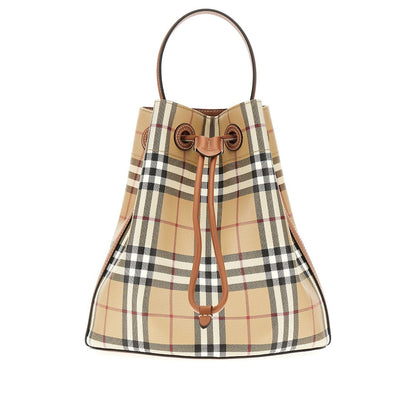 BURBERRY Small bucket bag with Check motif