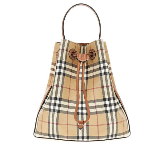 BURBERRY Small bucket bag with Check motif