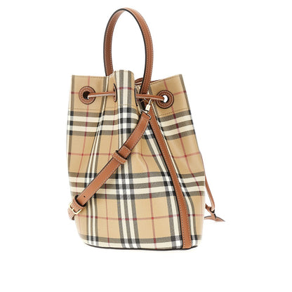 BURBERRY Small bucket bag with Check motif
