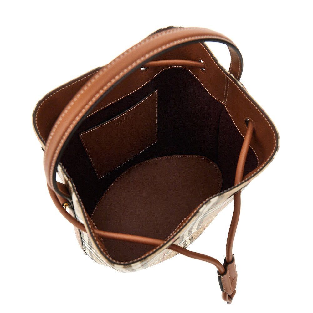 BURBERRY Small bucket bag with Check motif