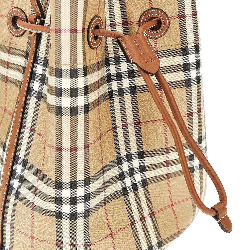 BURBERRY Small bucket bag with Check motif