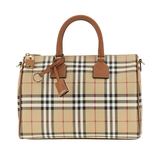 BURBERRY Medium Check bowling bag