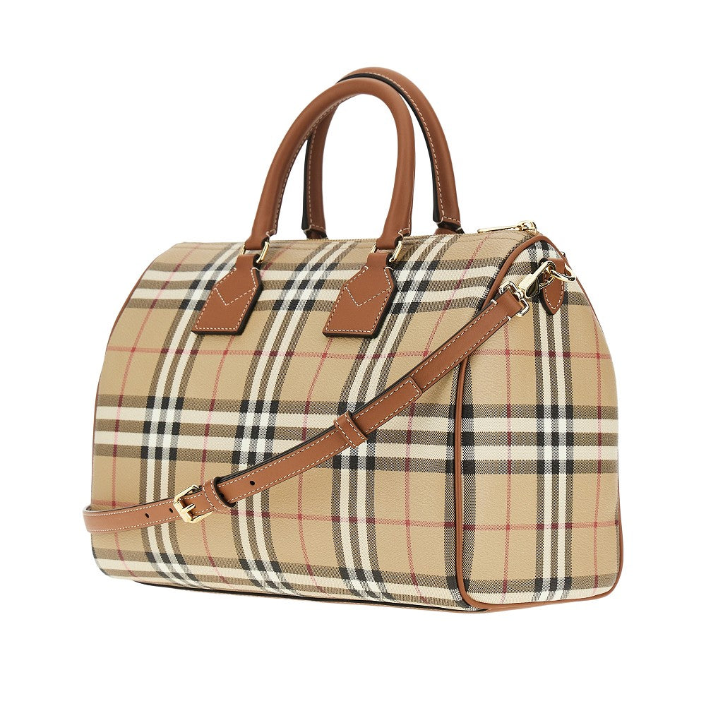 BURBERRY Medium Check bowling bag