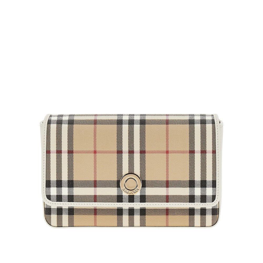 BURBERRY Check coated canvas 'Hampshire' bag