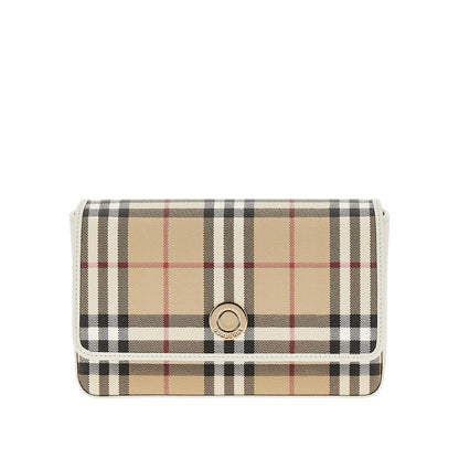 BURBERRY Check coated canvas 'Hampshire' bag