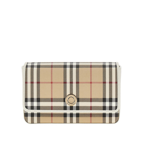 BURBERRY Check coated canvas 'Hampshire' bag