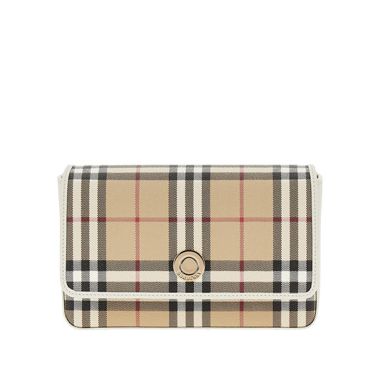 BURBERRY Check coated canvas 'Hampshire' bag