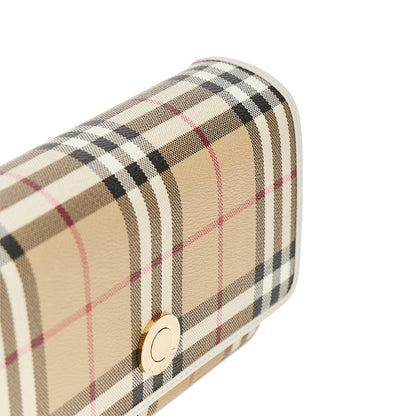 BURBERRY Check coated canvas 'Hampshire' bag