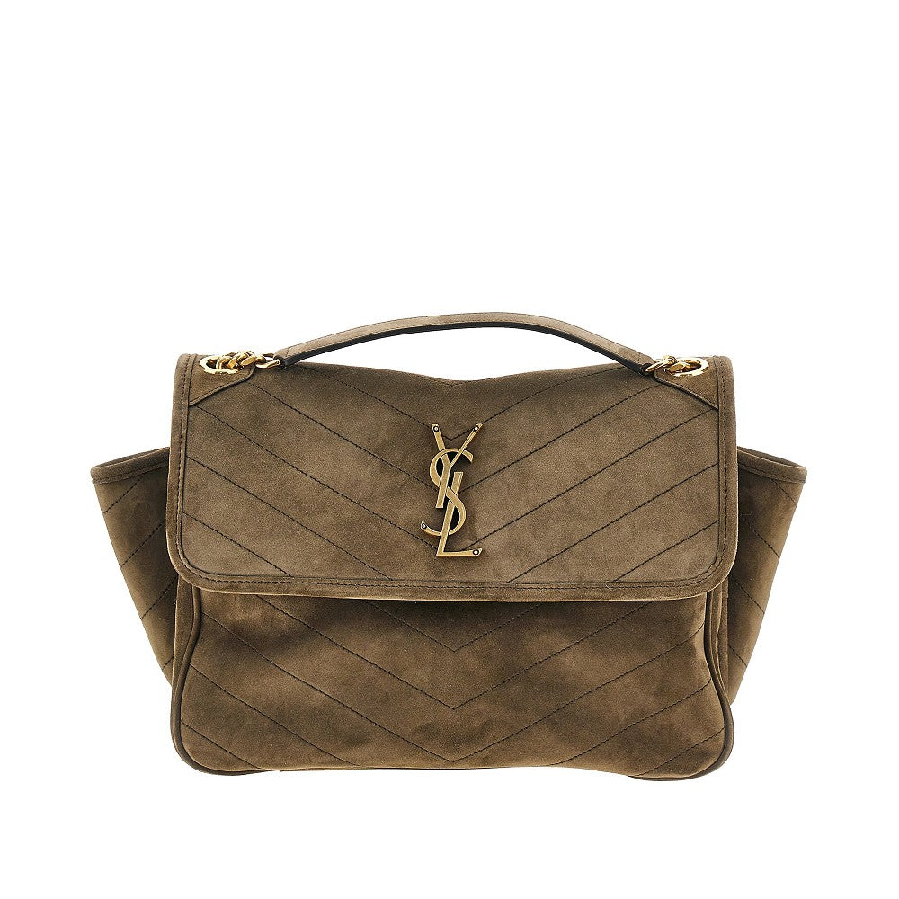SAINT LAURENT Suede leather 'Niki Tripouch' bag