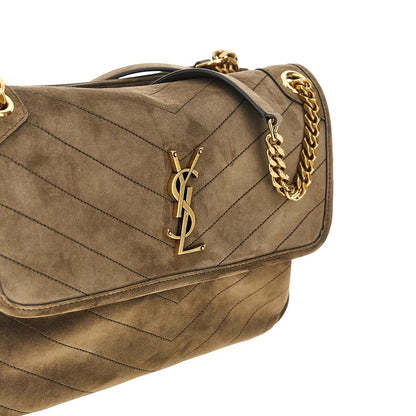 SAINT LAURENT Suede leather 'Niki Tripouch' bag