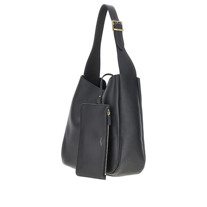 SAINT LAURENT Large 'Le 5 à 7' grained leather bag