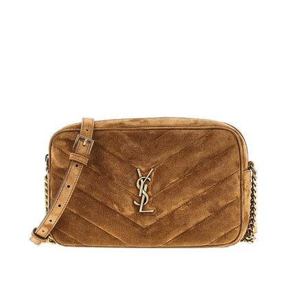 Saint Laurent 'Loulou' matelassé suede leather camera bag