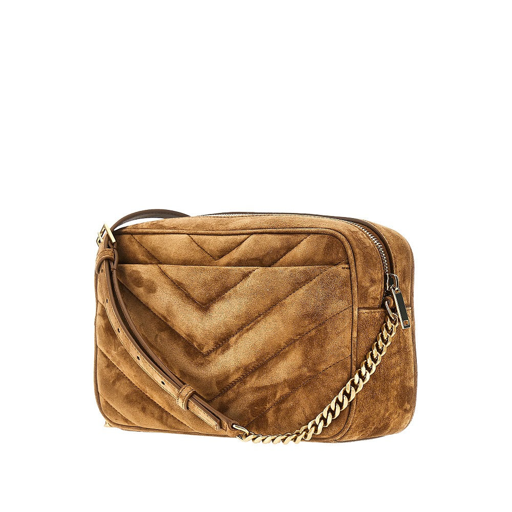Saint Laurent 'Loulou' matelassé suede leather camera bag