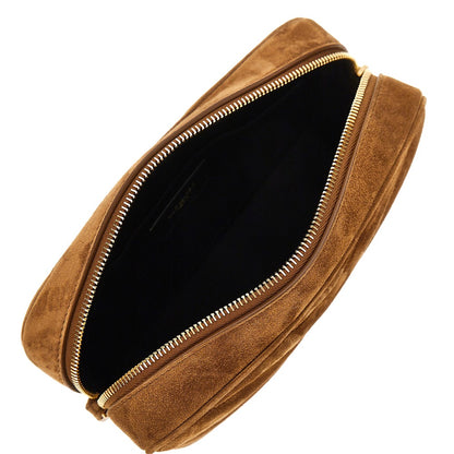 Saint Laurent 'Loulou' matelassé suede leather camera bag