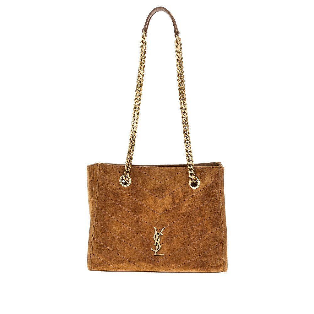 SAINT LAURENT Suede leather small 'Niki' shopping bag
