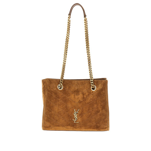 SAINT LAURENT Suede leather small 'Niki' shopping bag