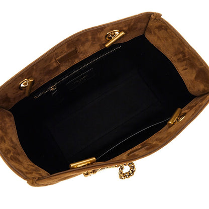 SAINT LAURENT Suede leather small 'Niki' shopping bag