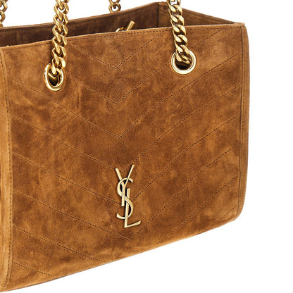 SAINT LAURENT Suede leather small 'Niki' shopping bag